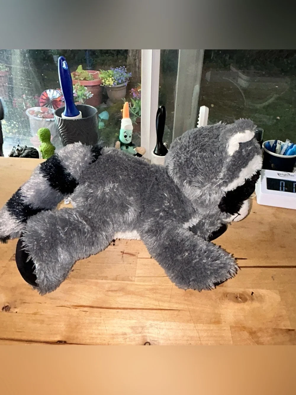 Aurora World Bandit Gray Raccoon Flopsie Stuffed Animal Wildlife Plush 12”